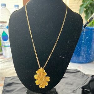 Gold Oak Leaf Statement Necklace